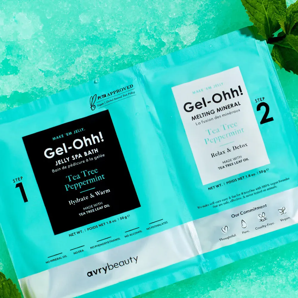 Avry Beauty Gel-Ohh! Jelly Spa 2-Step Pedi Bath - Tea Tree & Peppermint