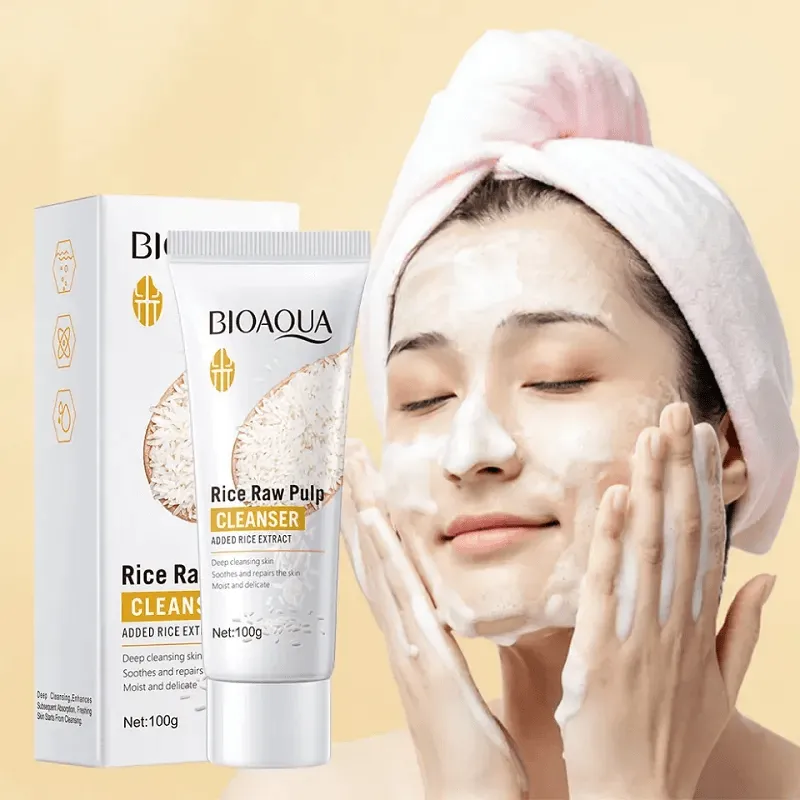 BIOAQUA Rice Raw Pulp Facial Cleanser - 100g