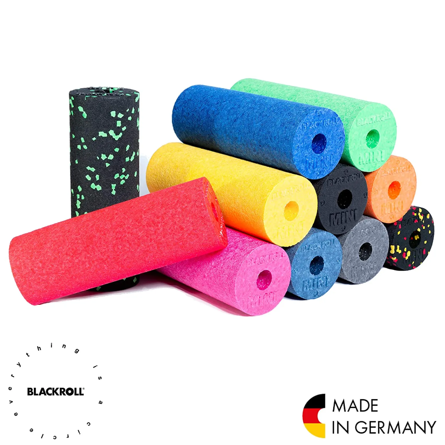 BLACKROLL - Mini Foam Roller, Massage Tool for Feet, Hands, and Arms, Ideal for Travel Size and Targeted Myofascial Release, for Exercise, Massage, and Muscle Recovery, 6" x 2"