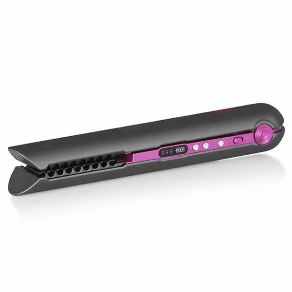 Carmen Neon Cordless Hair Straightener with Ultra-Smooth Keratin Infused - Pink & Graphite Grey | C81165