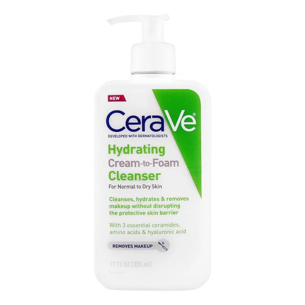 Cerave Hydrating Cream-to-Foam Cleanser For Normal to Dry USA