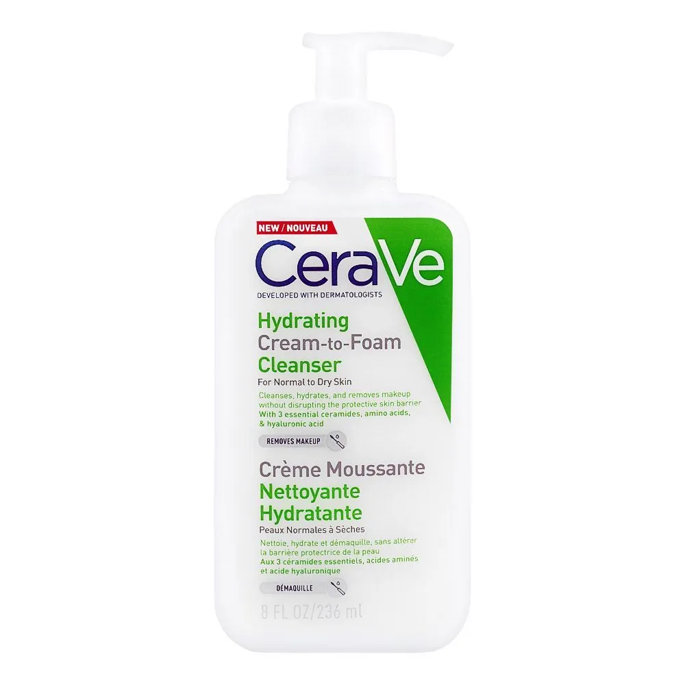 Cerave Hydrating Cream-to-Foam Cleanser For Normal to Dry