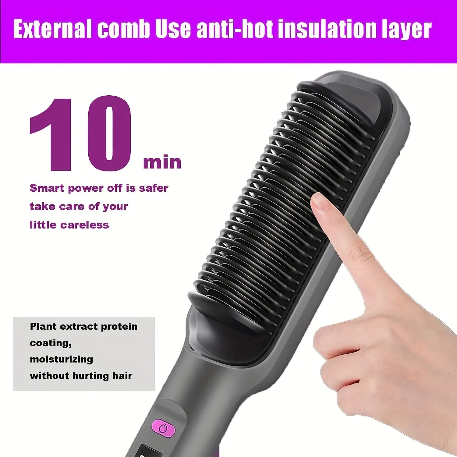 Effortless Hair Straightening Comb for Curly Hair