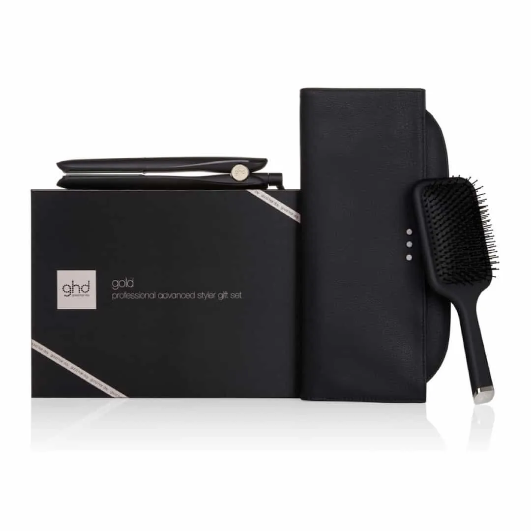 GHD GOLD® HAIR STRAIGHTENER GIFT SET IN BLACK