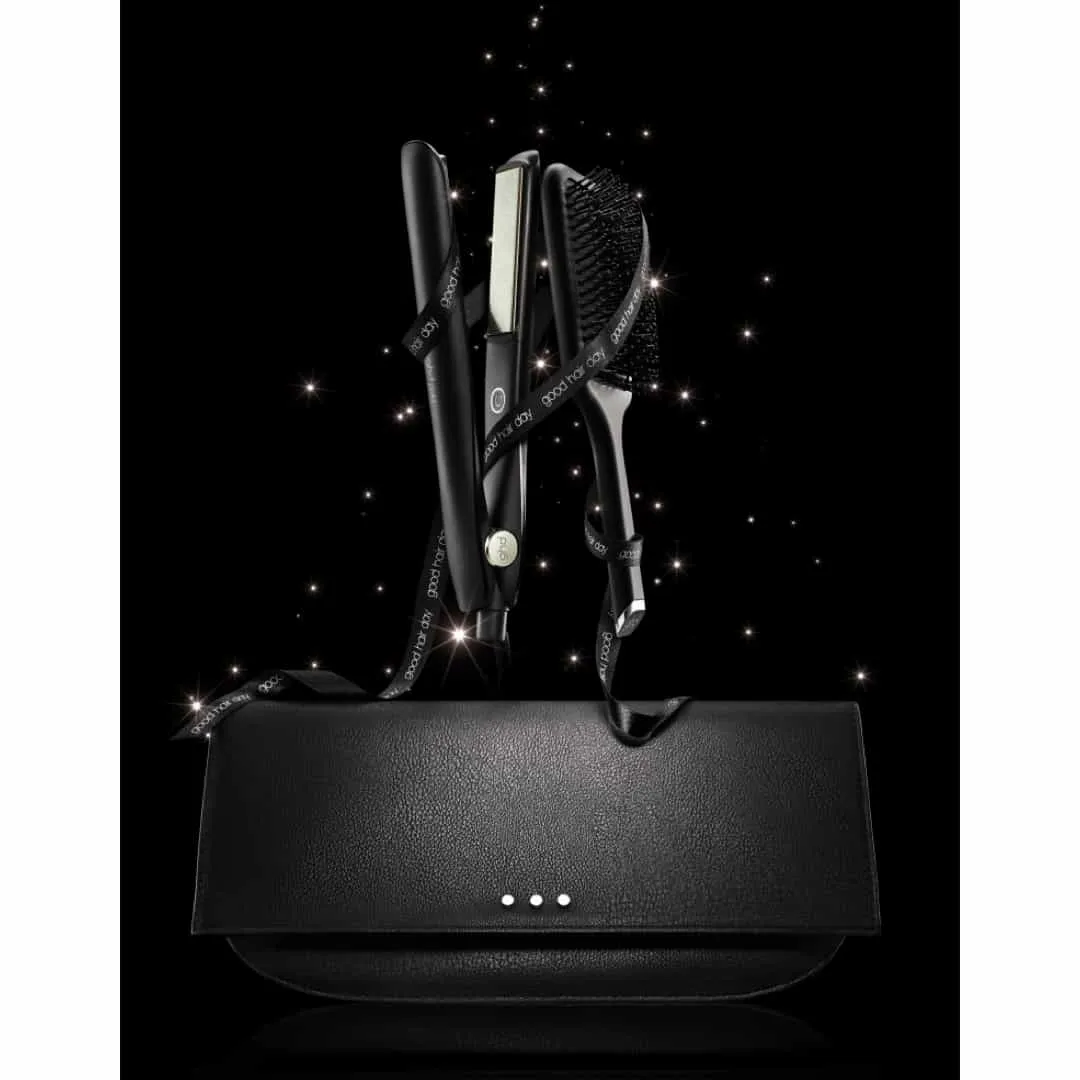 GHD GOLD® HAIR STRAIGHTENER GIFT SET IN BLACK