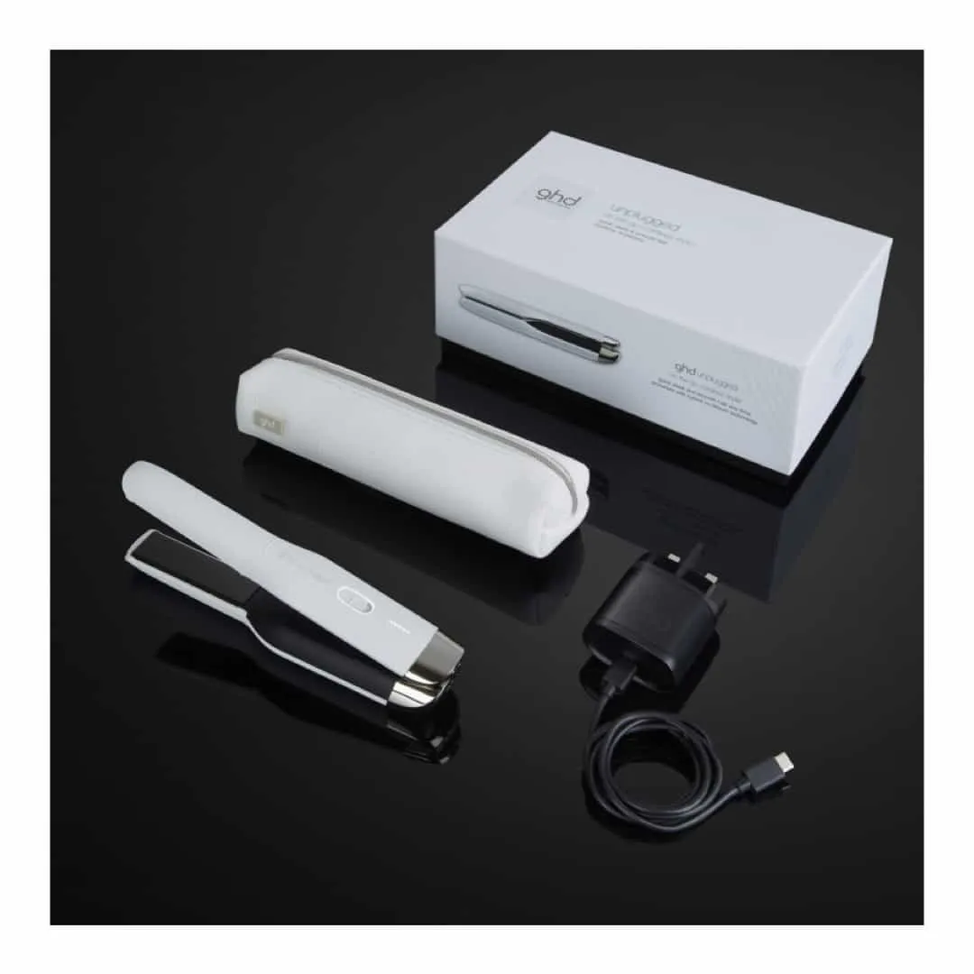 GHD UNPLUGGED™ CORDLESS HAIR STRAIGHTENER IN MATTE WHITE