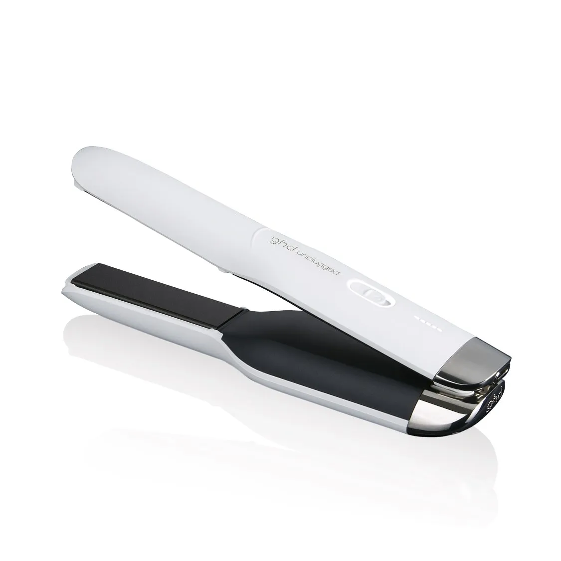 ghd unplugged straightener in matte white