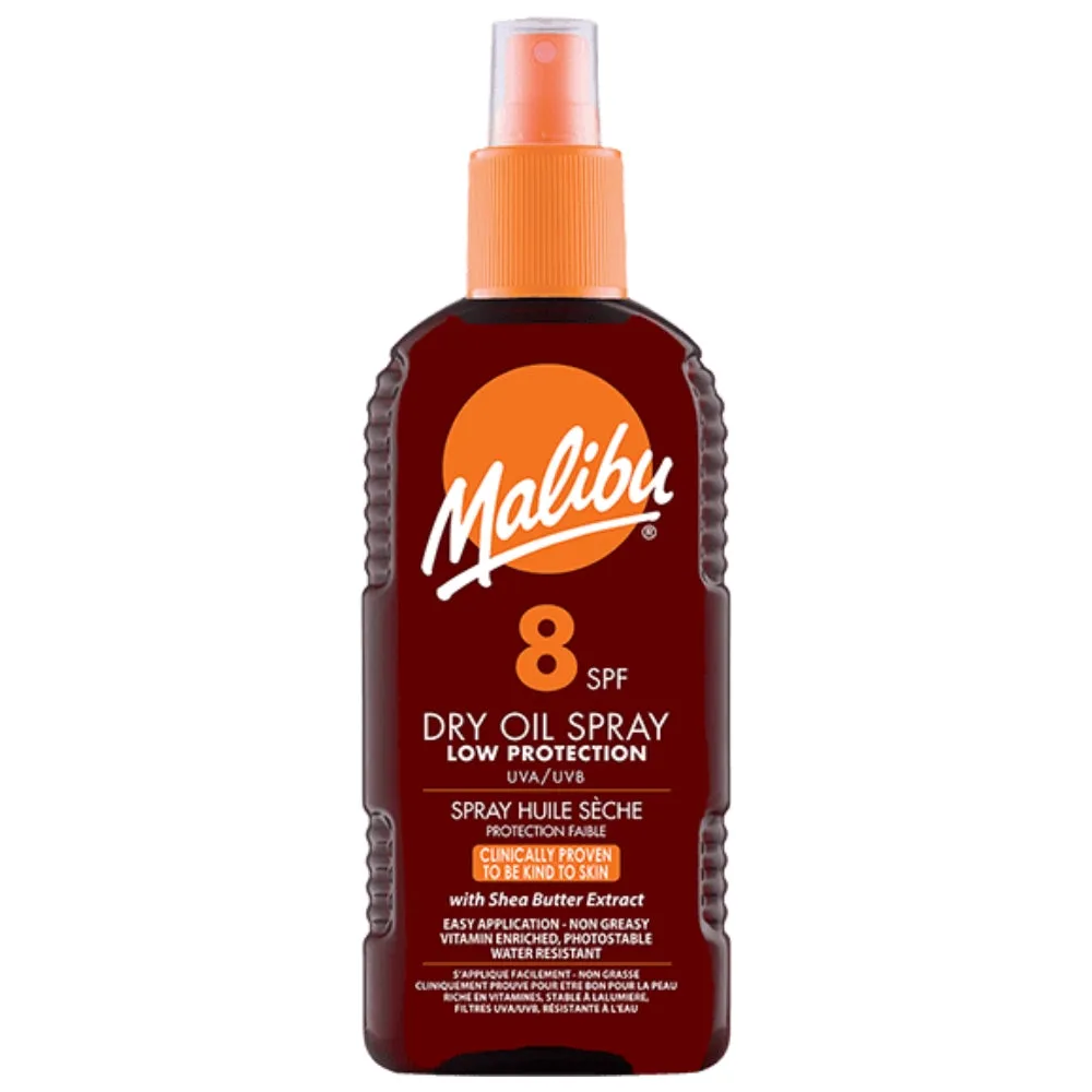 Malibu Tanning Dry Oil Spray SPF8 200ml