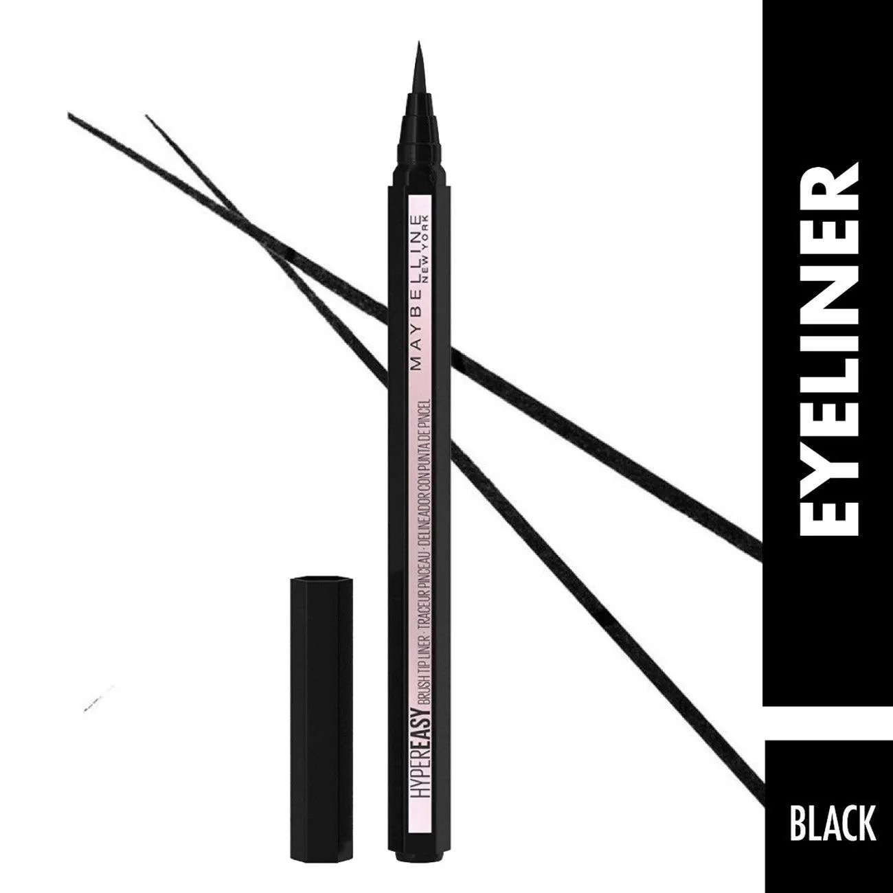 Maybelline New York- Eyestudio Hyper Easy Liquid Liner Matte-Intense Black, Lasts For Up To 24h