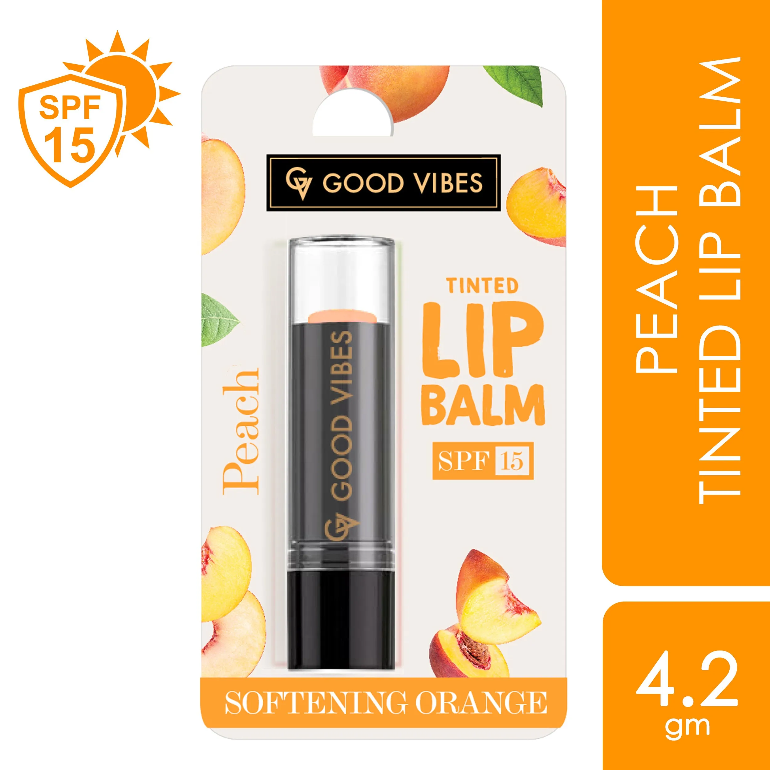 Peach Softening Orange Tinted Lip Balm SPF 15