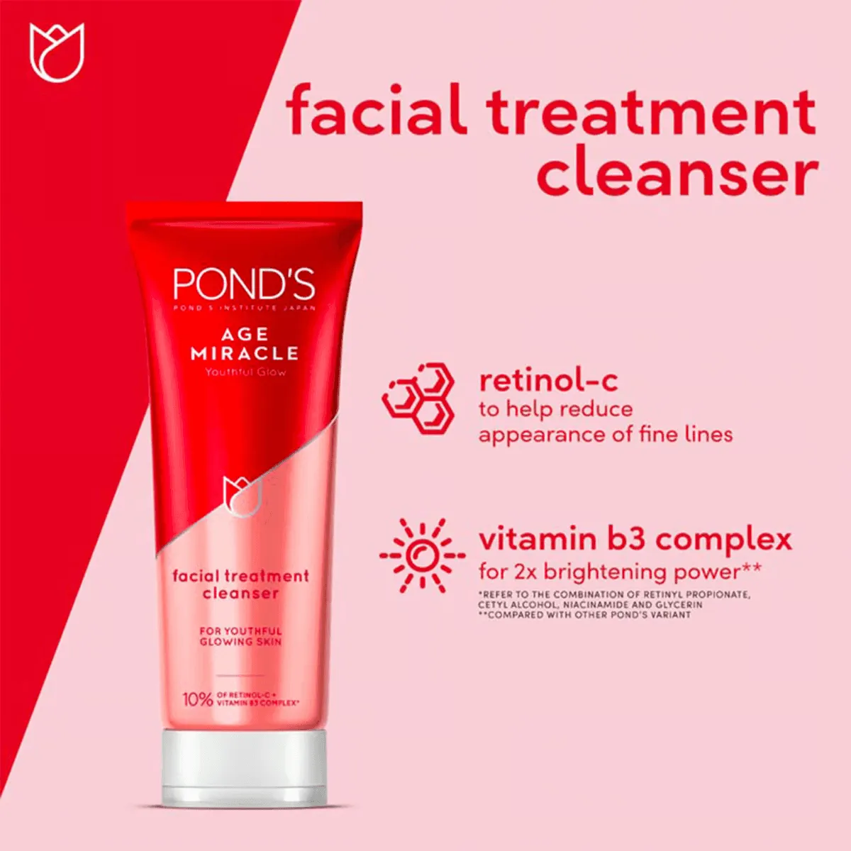 POND'S Facial Cleanser Age Miracle Youthful Glow - 100g