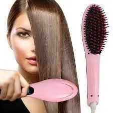 Professional Hair Straightener Brush - HQT-906-GM-2973 PINK