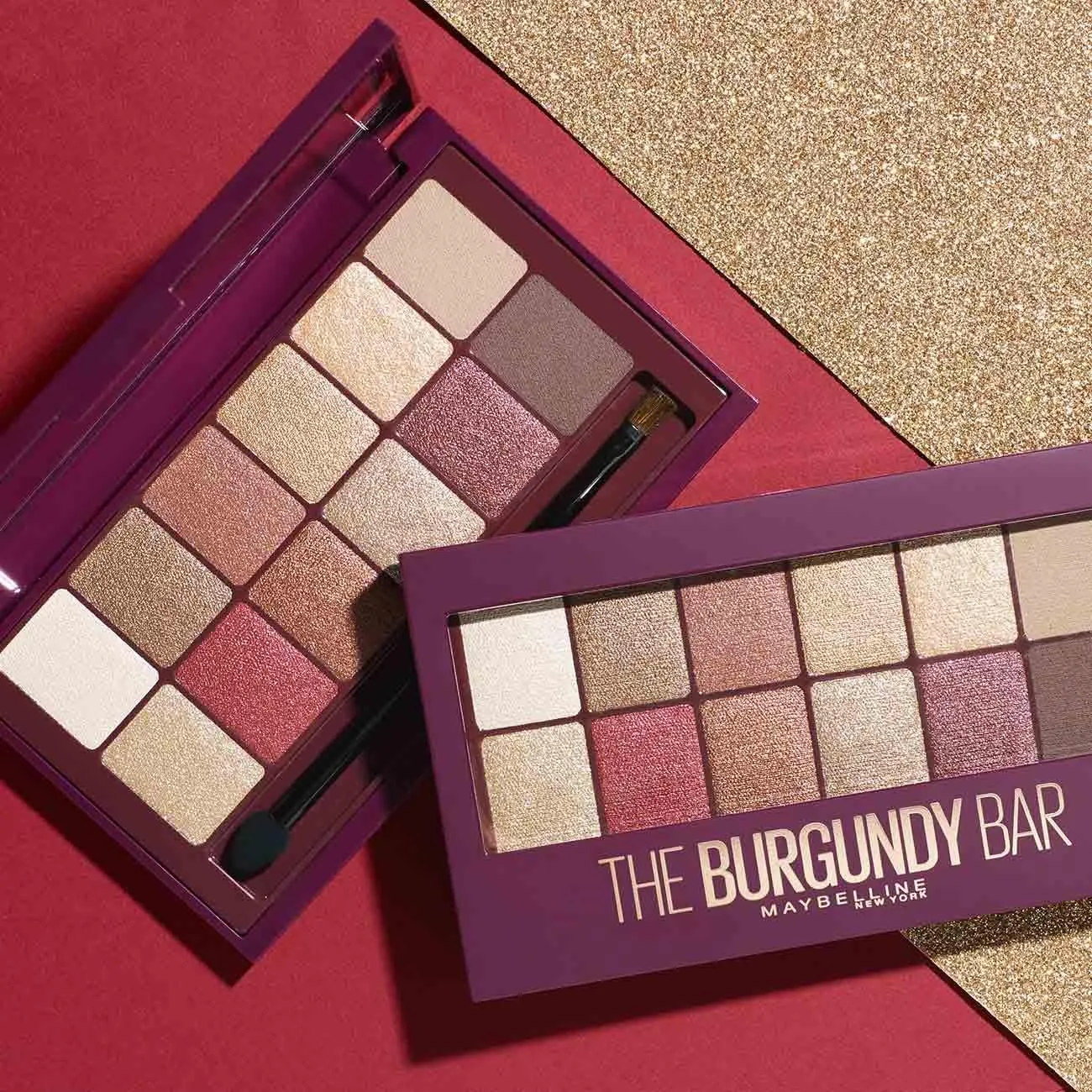 The Burgundy Bar Eyeshadow Palette- Features 12 Expertly Curated Shades